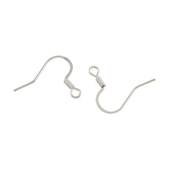 ear ring fish hook Wire 19mm Gold 100/pk i-Bead Inc The fun design features a faux gauge to make it look like theres really a fish hook in your ear Earring Hoop: Stainless Steel Silver
